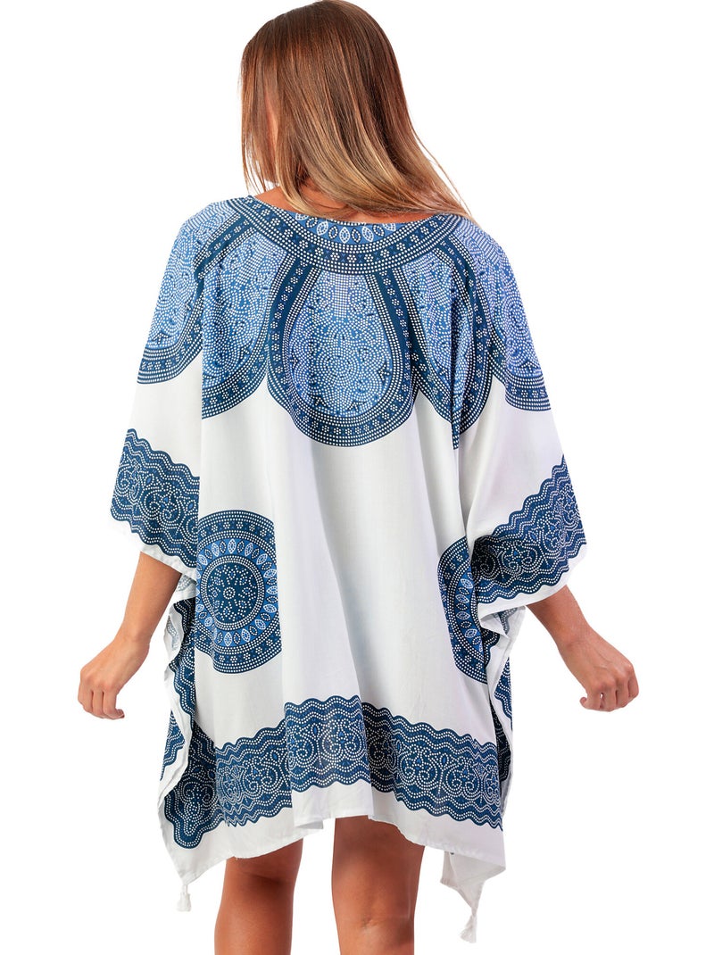 Strand kaftan azul Blauw - Kiabi