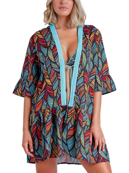 Strand kaftan ethnic feathers - Kiabi Strand kaftan ethnic feathers - Kiabi