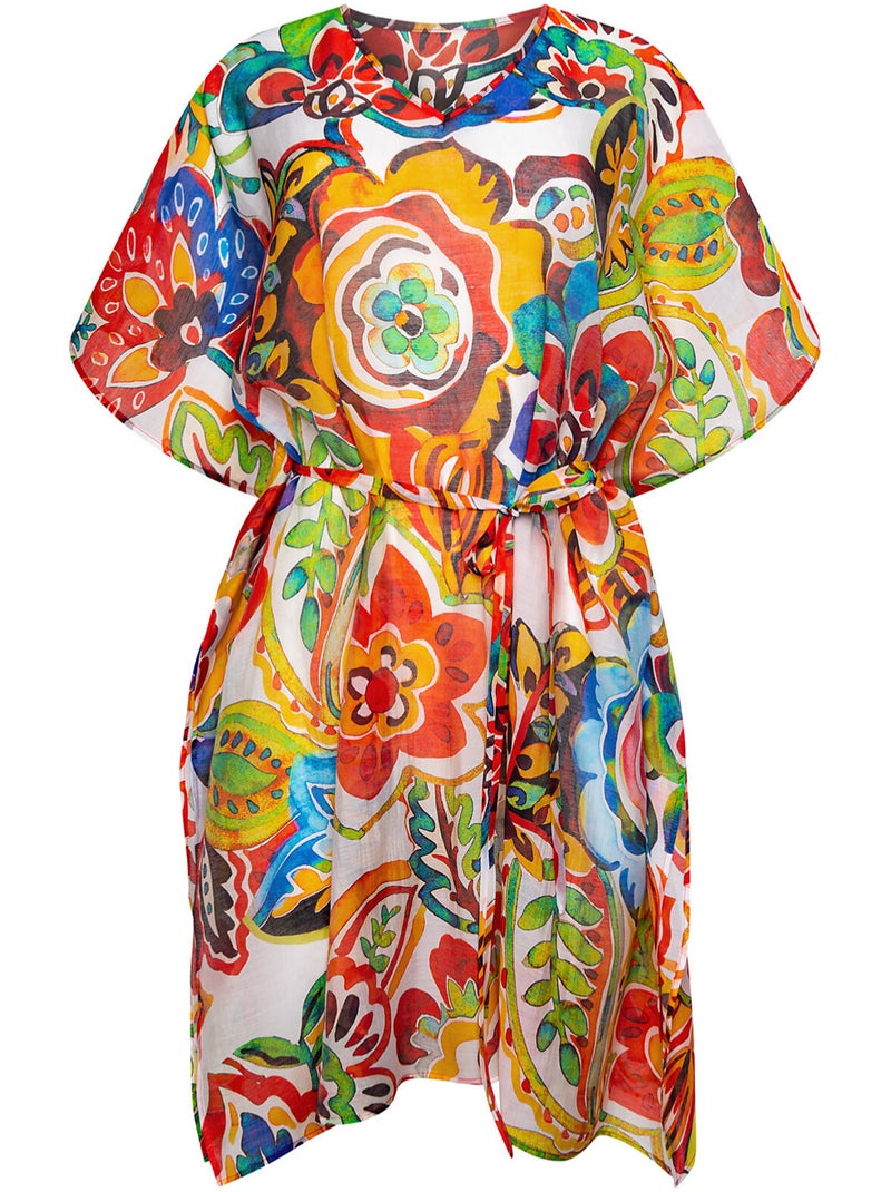 Strand kaftan mexico Rood - Kiabi