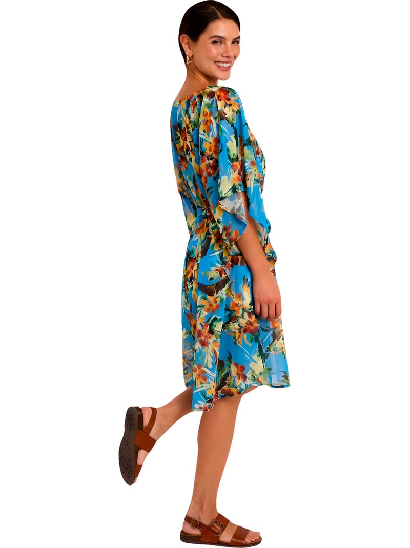 Strand kaftan tropico Blauw - Kiabi
