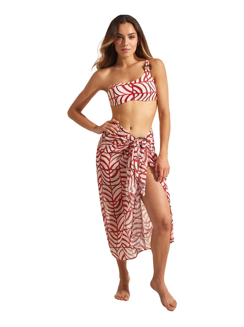Strand sarong moais Rood - Kiabi
