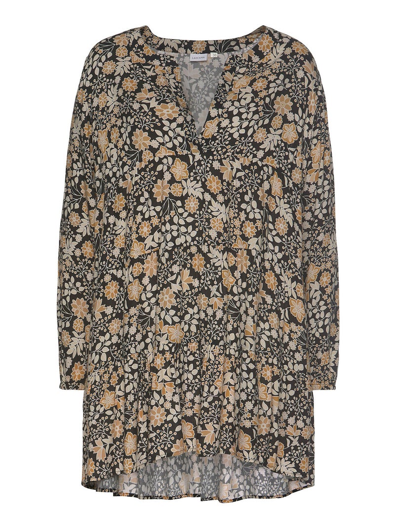 Strand tuniek lange mouw ranunkel Multicolor - Kiabi