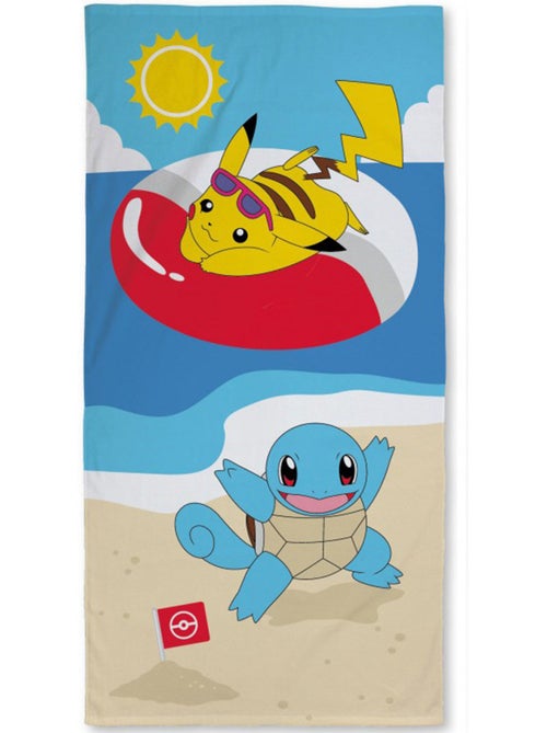 Strandhanddoek van katoen 'Pokémon' Pikachu 140 x 70 cm - Kiabi