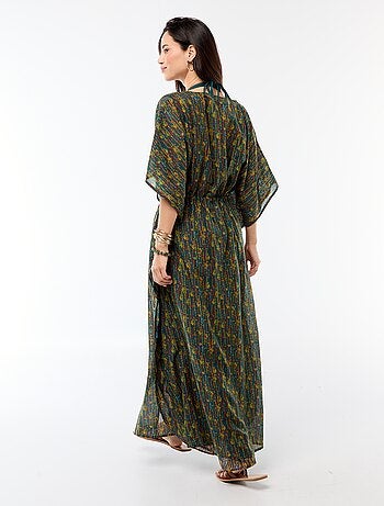 Strandjurk met print, lange snit