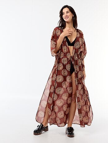 Strandjurk met print, lange snit