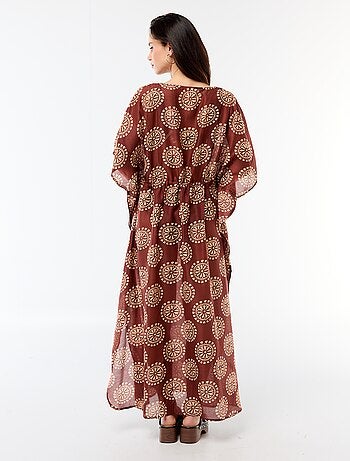 Strandjurk met print, lange snit