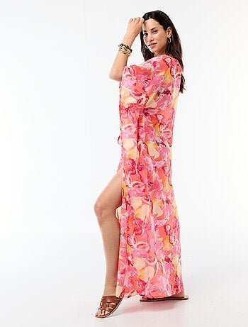 Strandjurk met print, lange snit