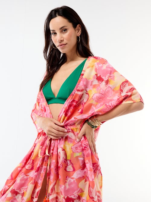 Strandjurk met print, lange snit - Kiabi