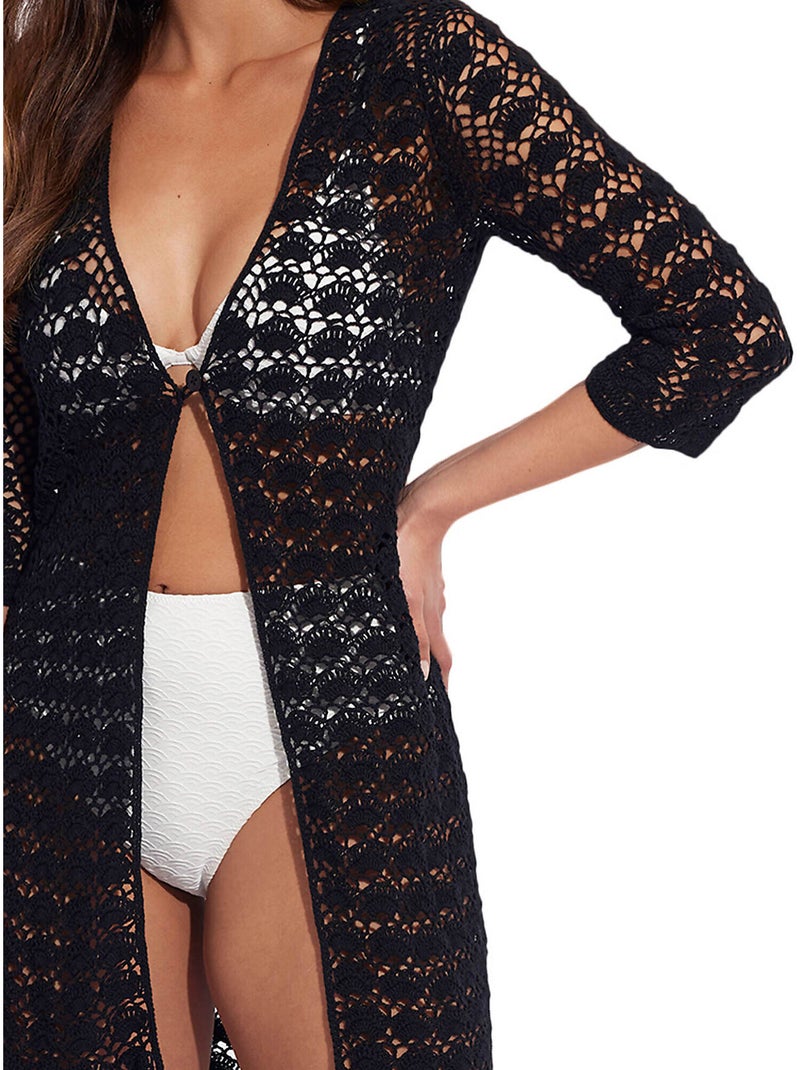 Strandkimono met driekwart mouwen complementos Zwart - Kiabi