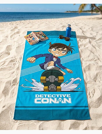 Strandlaken Detective Conan 70x140 cm 100% Polyester | Conan Skateboard Blauw