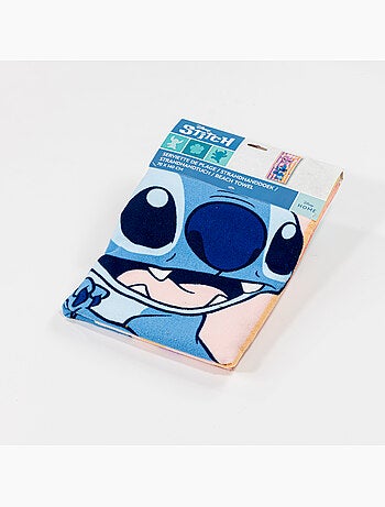 Strandlaken Disney Stitch 70x140 cm 100% Polyester | Stitch & Angel Strepen Pastel Roze Oranje