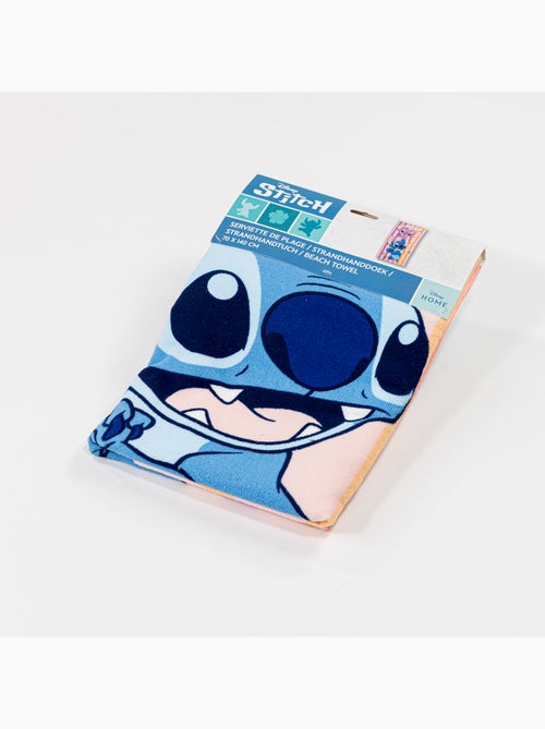 Strandlaken Disney Stitch 70x140 cm 100% Polyester | Stitch & Angel Strepen Pastel Roze Oranje - Kiabi Strandlaken Disney Stitch 70x140 cm 100% Polyester | Stitch & Angel Strepen Pastel Roze Oranje - Kiabi