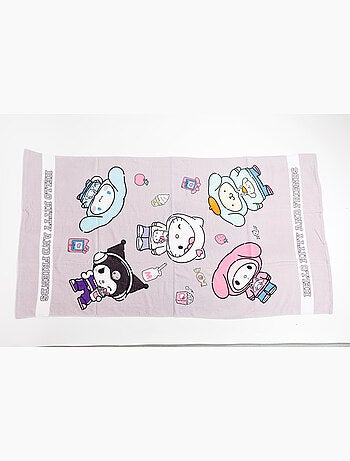 Strandlaken Hello Kitty and Friends Sanrio 90x170 cm 100% Katoen | Kuromi Cinnamoroll My Melody Pomp
