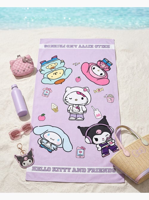 Strandlaken Hello Kitty and Friends Sanrio 90x170 cm 100% Katoen | Kuromi Cinnamoroll My Melody Pomp - Kiabi Strandlaken Hello Kitty and Friends Sanrio 90x170 cm 100% Katoen | Kuromi Cinnamoroll My Melody Pomp - Kiabi