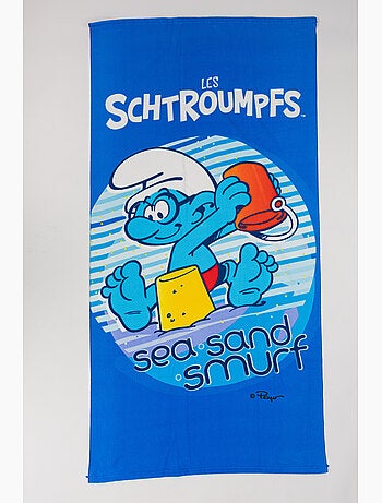 Strandlaken Kind De Smurfen 70x140 cm 100% Polyester