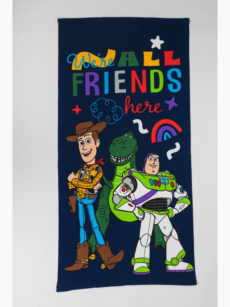 Strandlaken Kind Toy Story Disney Pixar 70x140 cm 100% Polyester Zwart Blauw - Kiabi