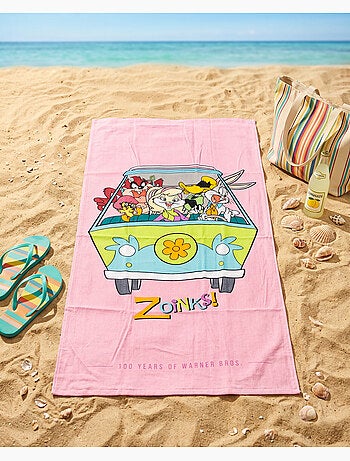 Strandlaken Looney Tunes Warner Bros. 100 jaar 70x140cm – Collector Editie – 100% Katoen