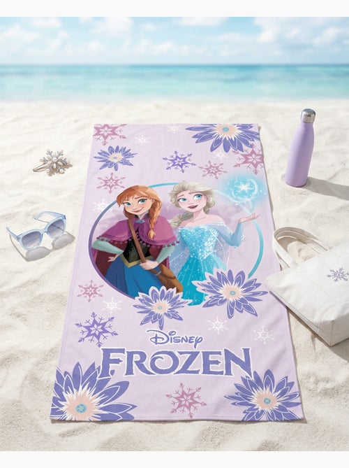 Strandlaken Meisje Frozen Disney 70x140 cm 100% Katoen - Kiabi Strandlaken Meisje Frozen Disney 70x140 cm 100% Katoen - Kiabi