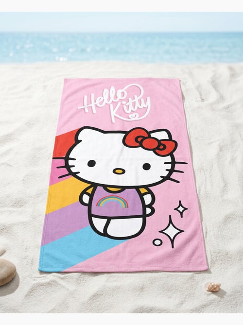 Strandlaken Meisje Hello Kitty Sanrio 70x140 cm 100% Polyester - Kiabi Strandlaken Meisje Hello Kitty Sanrio 70x140 cm 100% Polyester - Kiabi
