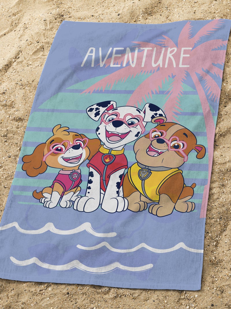 Strandlaken met PAW Patrol-print paars - Kiabi