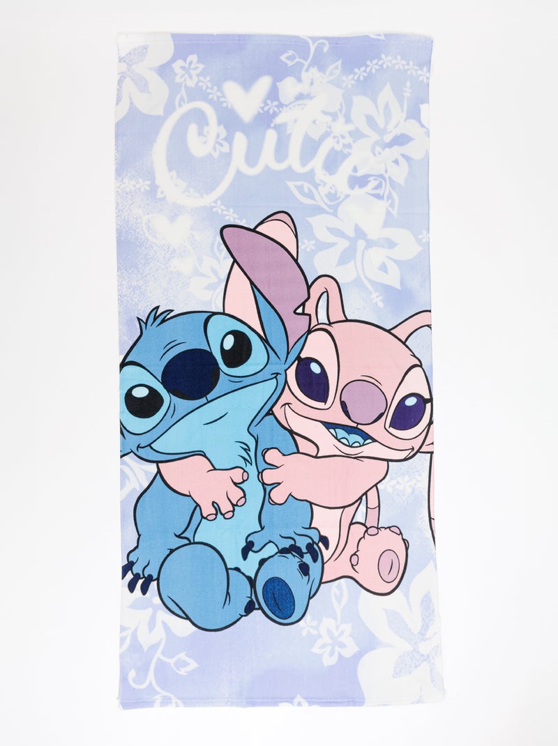 Strandlaken met Stitch-print PAARS - Kiabi
