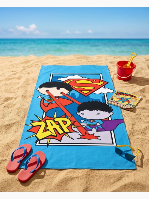 Strandlaken Superman DC Comics 70x140cm – ZAP Chibi – 100% Katoen – Officiële DC Licentie - Kiabi