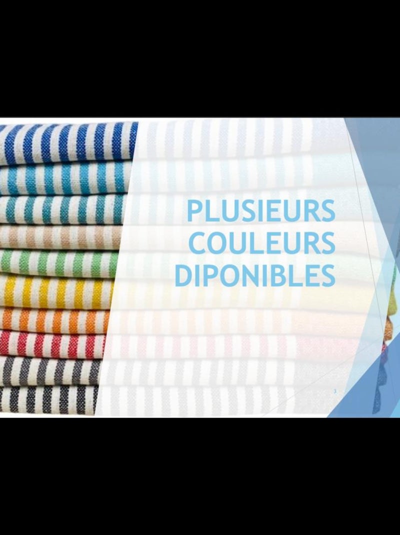 Strandlaken van Katoen PROMO LINGE Paars - Kiabi