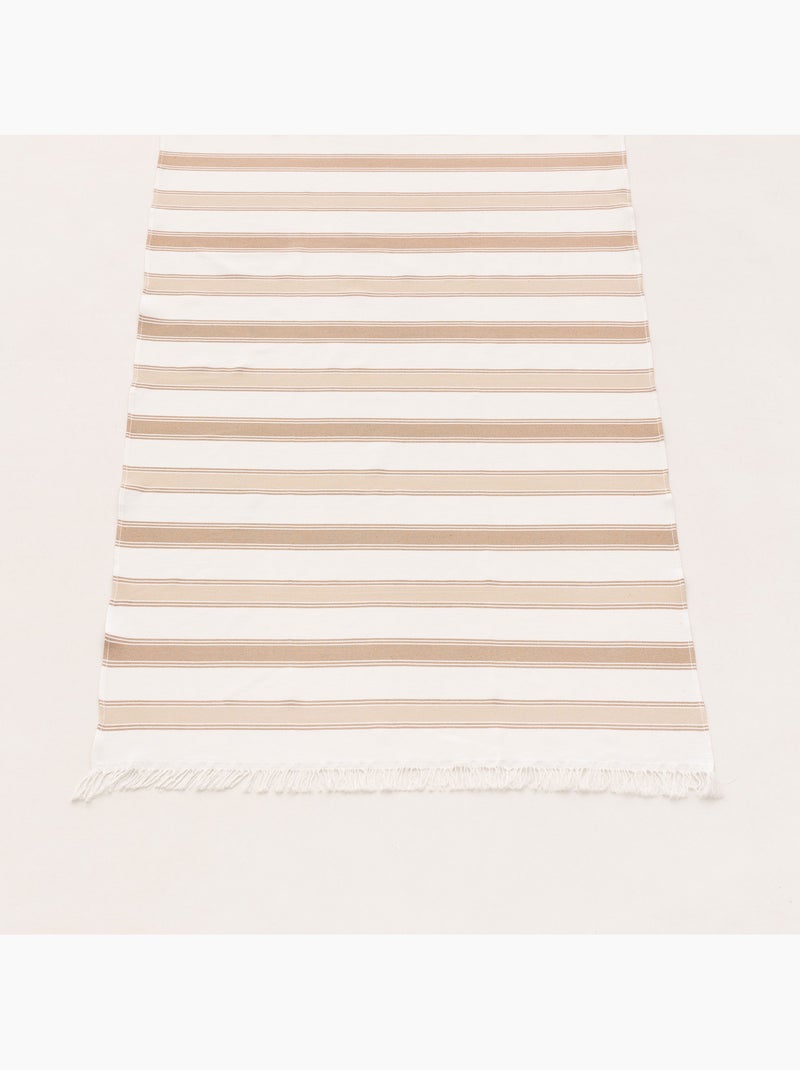 Strandpareo en handdoek van reliëfstof, Fouta - Gamusi. Beige - Kiabi