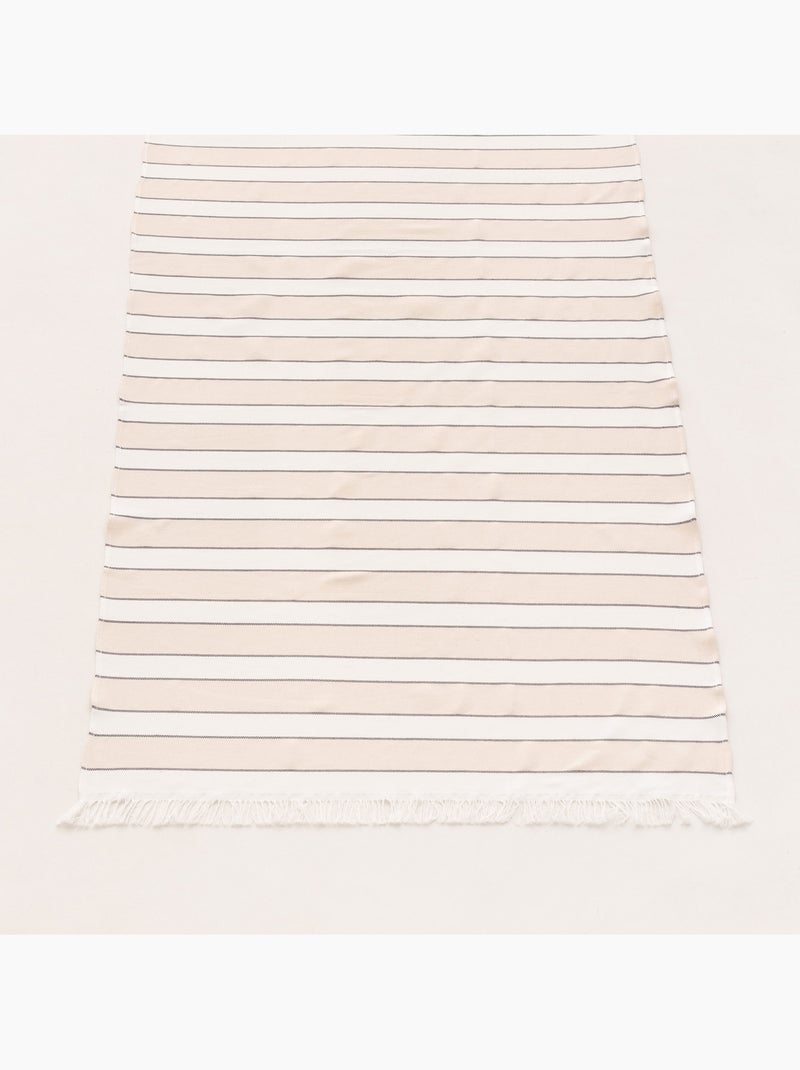 Strandpareo en handdoek van reliëfstof, Fouta - Gamusi. Ecru - Kiabi