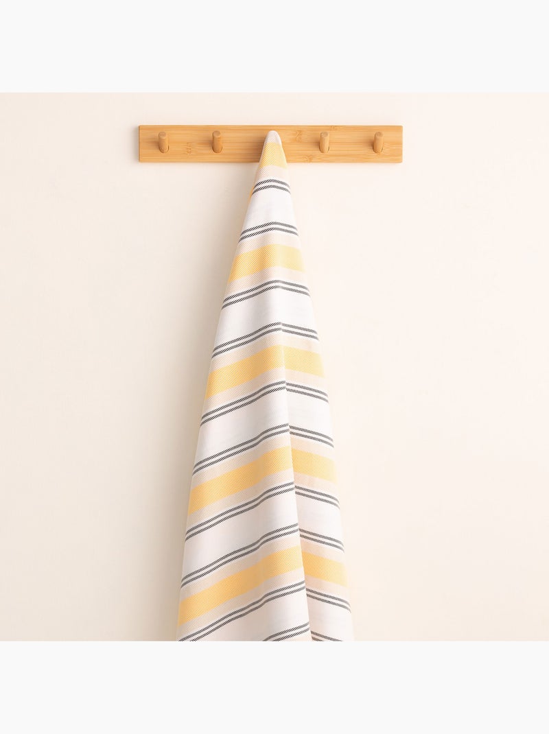 Strandpareo en handdoek van reliëfstof, Fouta - Gamusi. Geel - Kiabi