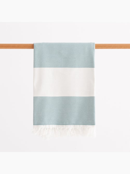 Strandpareo en handdoek van reliëfstof, Fouta - Gamusi. - Kiabi