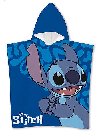 Strandponcho Disney Stitch 55x110cm – Close-Up Donkerblauw – Capuchon – 100% Polyester – Officiële D