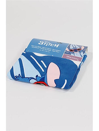 Strandponcho Disney Stitch 55x110cm – Surf Golven Blauw – Capuchon – 100% Polyester – Officiële Disn