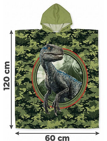 Strandponcho Jurassic World 60x120cm – Capuchon – 100% Katoen – Officiële Licentie