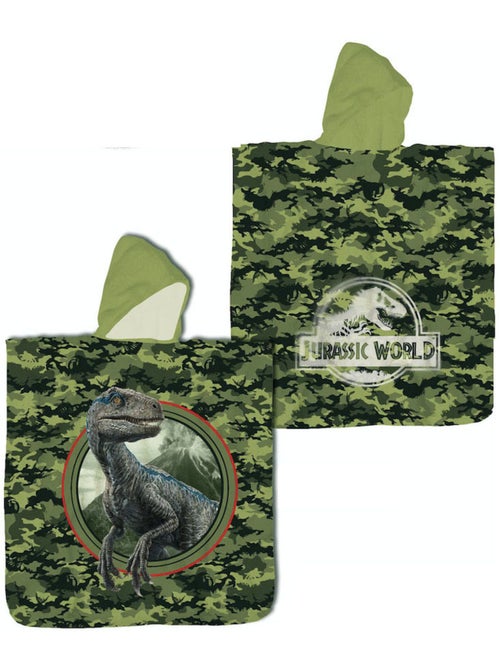 Strandponcho Jurassic World 60x120cm – Capuchon – 100% Katoen – Officiële Licentie - Kiabi Strandponcho Jurassic World 60x120cm – Capuchon – 100% Katoen – Officiële Licentie - Kiabi