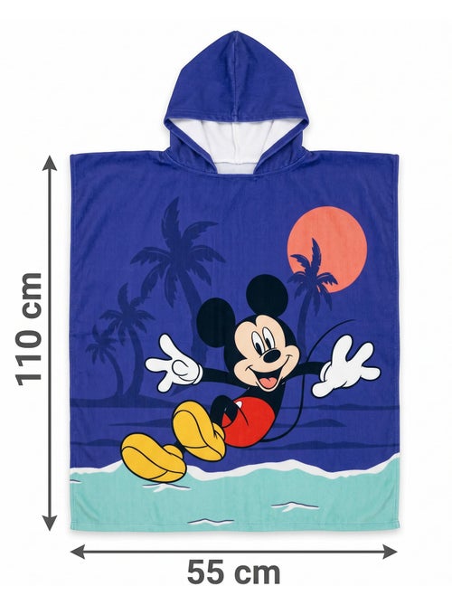 Strandponcho Mickey Mouse Disney 55x110cm – Capuchon met Oortjes – 100% Polyester – Officiële Disney - Kiabi Strandponcho Mickey Mouse Disney 55x110cm – Capuchon met Oortjes – 100% Polyester – Officiële Disney - Kiabi