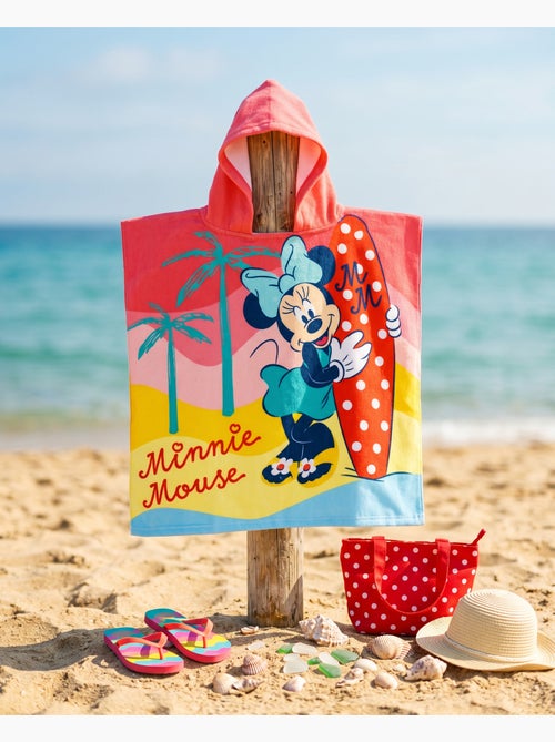 Strandponcho Minnie Mouse Disney 55x110cm – Tropisch Surfen – Capuchon – 100% Polyester – Officiële - Kiabi Strandponcho Minnie Mouse Disney 55x110cm – Tropisch Surfen – Capuchon – 100% Polyester – Officiële - Kiabi