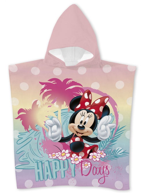 Strandponcho Minnie Mouse Happy Days 55x110cm – Pastel Roze – Capuchon – 100% Polyester – Officiële - Kiabi Strandponcho Minnie Mouse Happy Days 55x110cm – Pastel Roze – Capuchon – 100% Polyester – Officiële - Kiabi