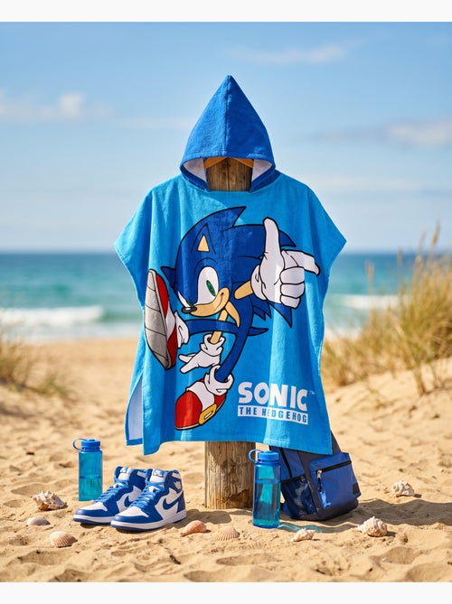 Strandponcho Sonic the Hedgehog 55x110cm – Puntige Capuchon – 100% Polyester – Officiële SEGA Licent - Kiabi Strandponcho Sonic the Hedgehog 55x110cm – Puntige Capuchon – 100% Polyester – Officiële SEGA Licent - Kiabi