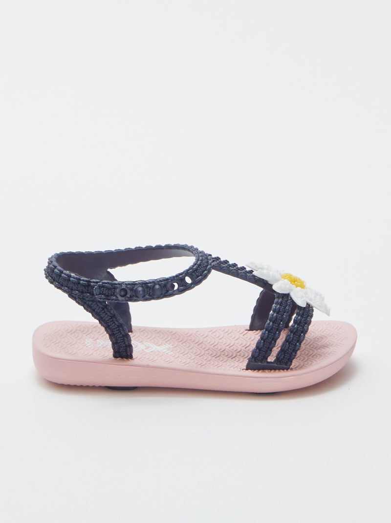 Strandsandalen - Madeliefje BLAUW - Kiabi