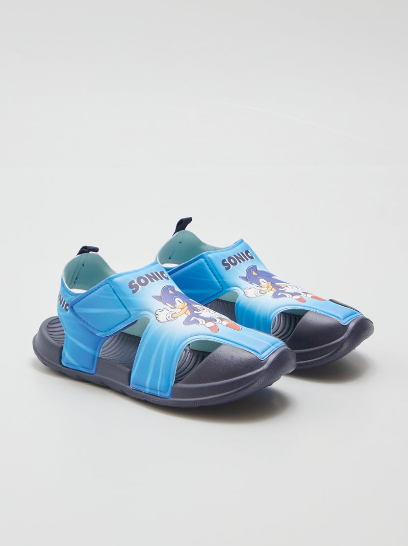 Strandsandalen met gesloten teen BLAUW - Kiabi
