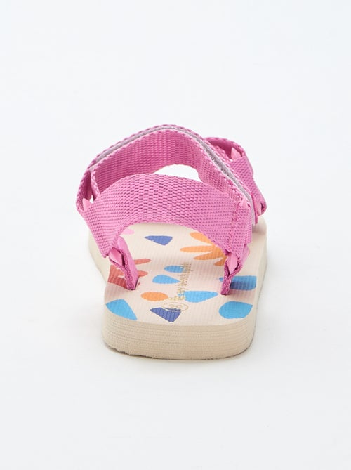 Strandsandalen met textielen bandjes - Kiabi