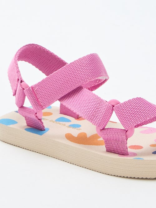 Strandsandalen met textielen bandjes - Kiabi