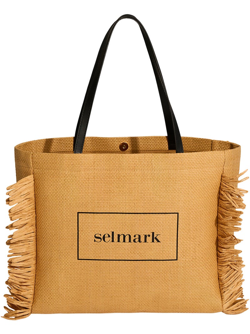Strandtas met franjes complementos Beige - Kiabi