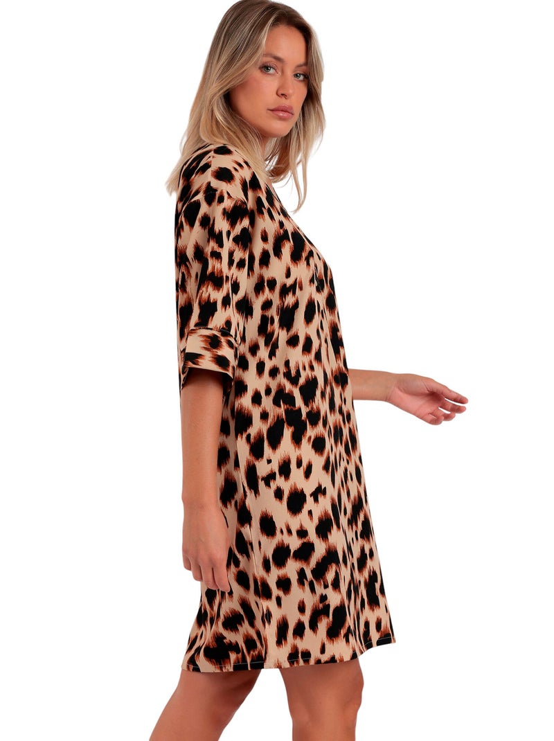 Strandtuniek met halve mouwen big skin Multicolor - Kiabi