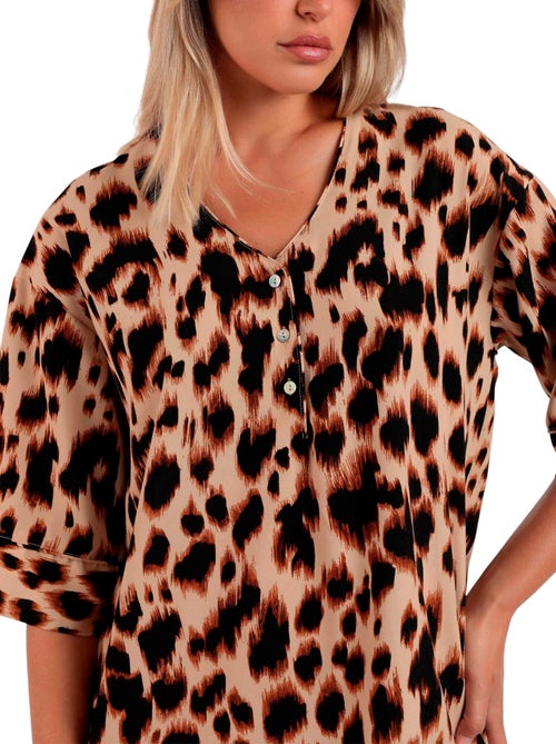 Strandtuniek met halve mouwen big skin - Kiabi Strandtuniek met halve mouwen big skin - Kiabi