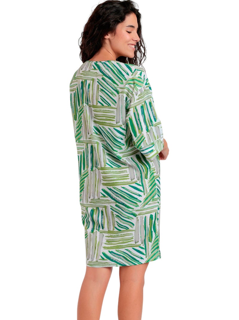 Strandtuniek met halve mouwen green summer Groen - Kiabi