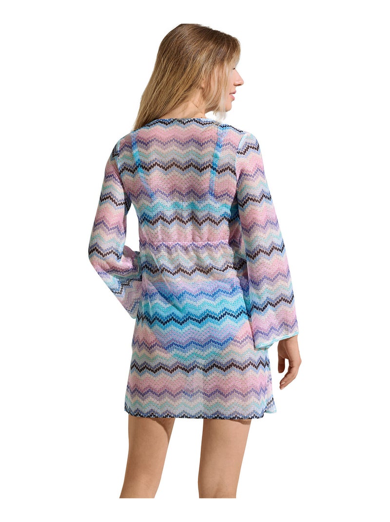Strandtuniek met lange mouwen las vegas Blauw - Kiabi