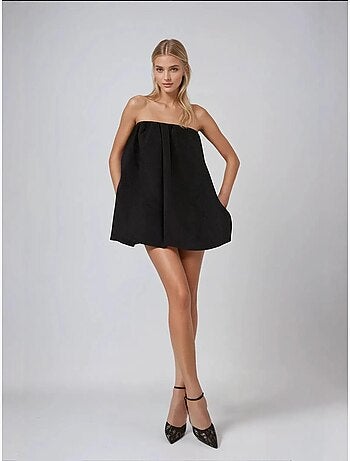 Strapless ballon mini-jurk hiccup