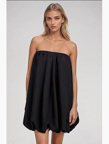 Strapless ballon mini-jurk hiccup